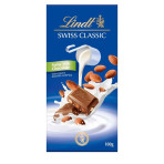 Sôcôla sữa nhân hạnh nhân Lindt Swiss Classic 100g F118852