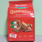 Bánh xốp Loacker Quadratini Napolitaner kem hạt dẻ 125g