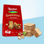 Bánh xốp Loacker Quadratini Napolitaner kem hạt dẻ 125g