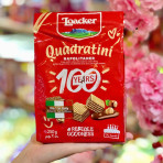 Bánh xốp Loacker Quadratini Napolitaner kem hạt dẻ 250g Bánh xốp Loacker Quadratini Napolitaner kem hạt dẻ 250g