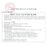 Bột gia vị gà nướng M-RCK100 Ajinomoto Bột gia vị gà nướng M-RCK100 Ajinomoto