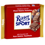 Sôcôla rượu rum, nho khô và hạt phỉ Ritter Sport 100g F122797 Sôcôla rượu rum, nho khô và hạt phỉ Ritter Sport 100g F122797