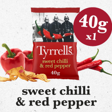 Khoai tây chiên cay Tyrrell's gói 40g F121870