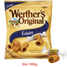 Kẹo mềm nhân kem sôcôla Storck Werther's Original Eclairs 100g F123045